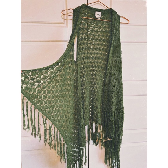 Daytrip Jackets & Blazers - Daytrip Crotchet Fringe Vest